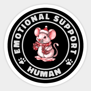 emotional support funny mouse christmas gift Sticker